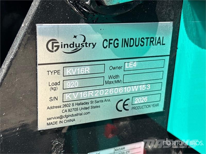 CFG KV16R Mini Excavator (Unused) حفارات صغيرة أقل من 7 طن (حفارات صغيرة)