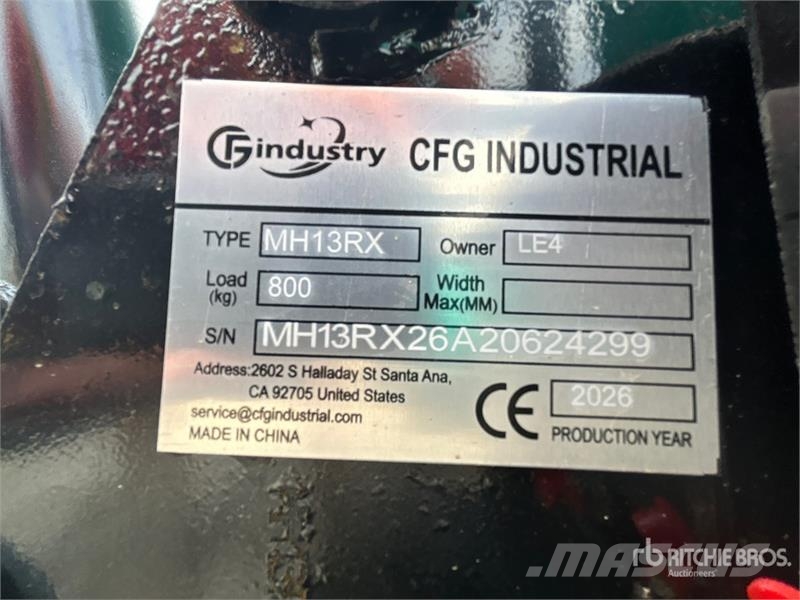 CFG MH13RX Mini Excavator (Unused) 소형 굴삭기 7톤 미만