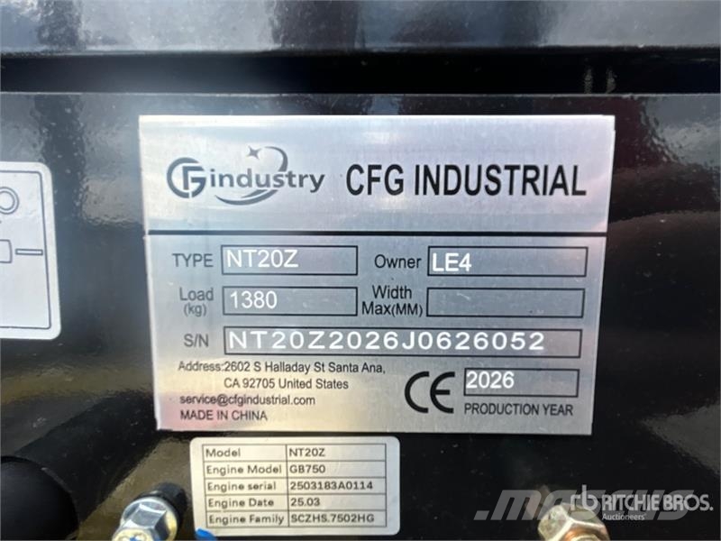 CFG NT20Z Mini Excavator (Unused) Miniescavadeiras < 7t (Mini escavadeiras)