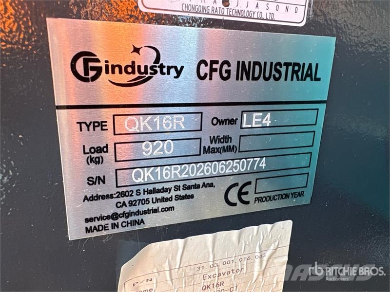 CFG QK16R Mini Excavator (Unused) Mini bagri <7t