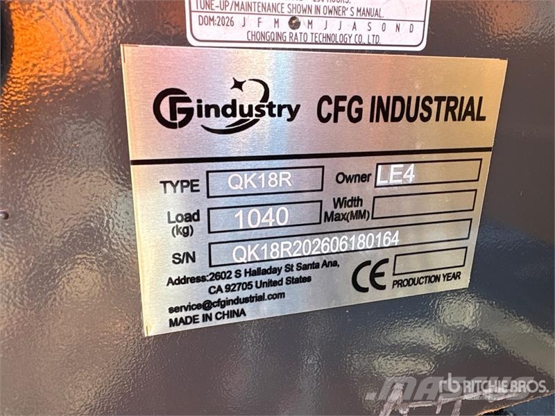 CFG QK18R Mini Excavator (Unused) Mini bagri <7t