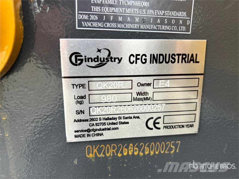 CFG QK20R Mini Excavator (Unused) 소형 굴삭기 7톤 미만