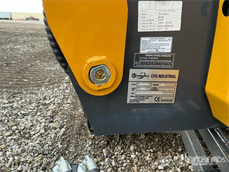 CFG QK20R Mini Excavator (Unused) Міні-екскаватори < 7т