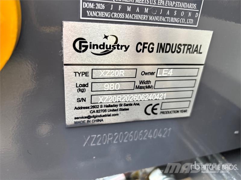CFG XZ20R Mini Excavator (Unused) Minigravemaskiner