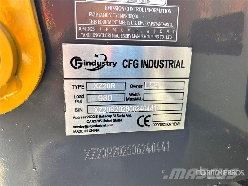 CFG XZ20R Mini Excavator (Unused) Mini bagri <7t
