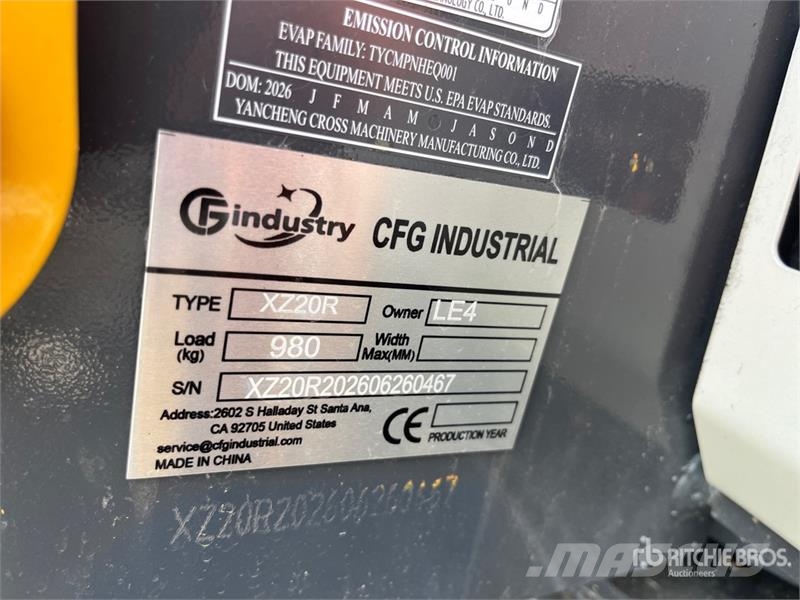 CFG XZ20R Mini Excavator (Unused) 소형 굴삭기 7톤 미만
