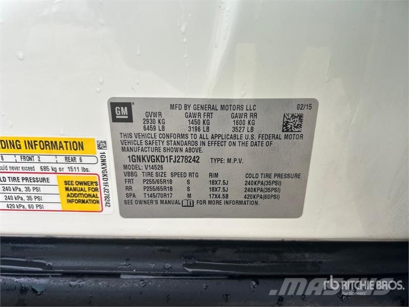Chevrolet Traverse LT AWD Automobile Henkilöautot