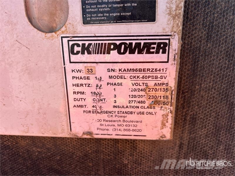 CK Power K-50PSB-SV 33 kW Mobile Generator Set Diesel Generators