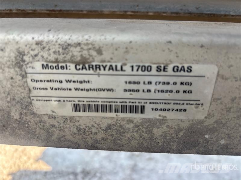 Club Car Carryall 1700 SE Golf Cart (Inoperable) Carros de golfe
