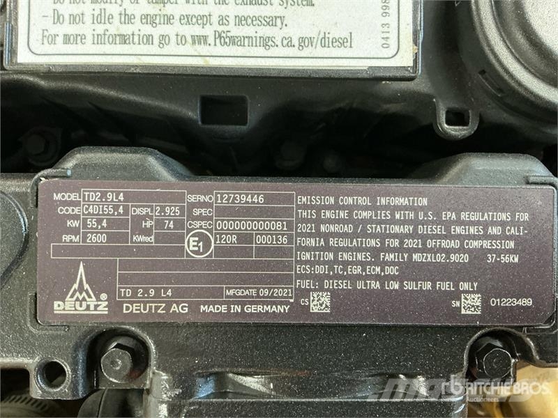 Deutz TD2.9L4 NG Engine Predelovalna oprema