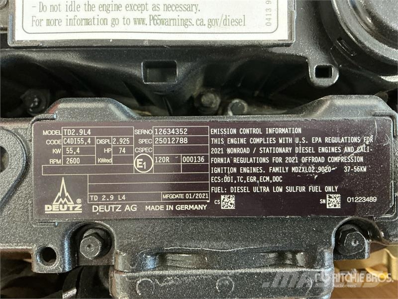 Deutz TD2.9L4 NG Engine Predelovalna oprema