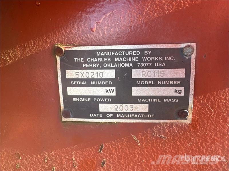 Ditch Witch RT115 4x4 Cable Plow Plugi