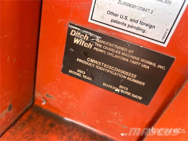 Ditch Witch XT855 Tracked Backhoe Loader TLB's