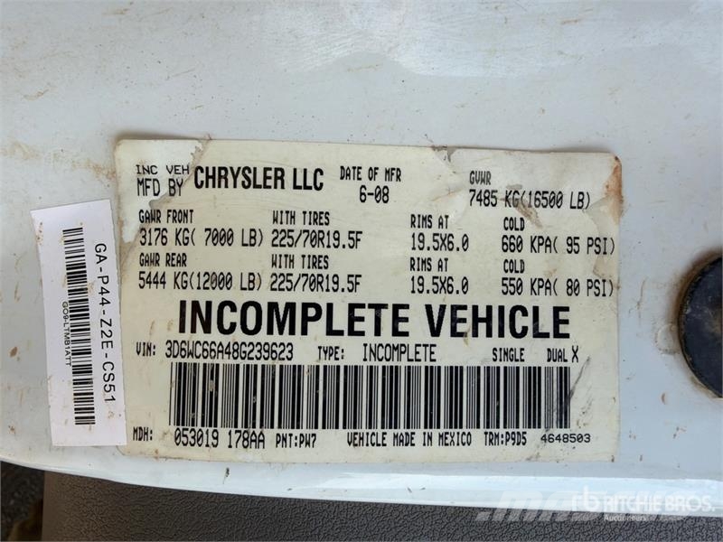 Dodge Ram 4500 Cabines e interior