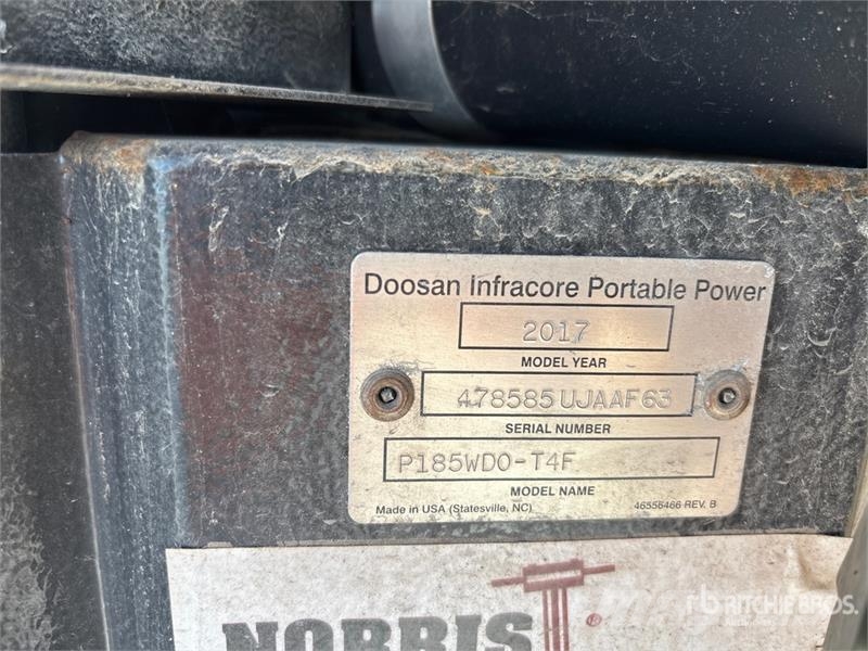 Doosan 185 cfm Mobile Air Compressor Kompresszorok