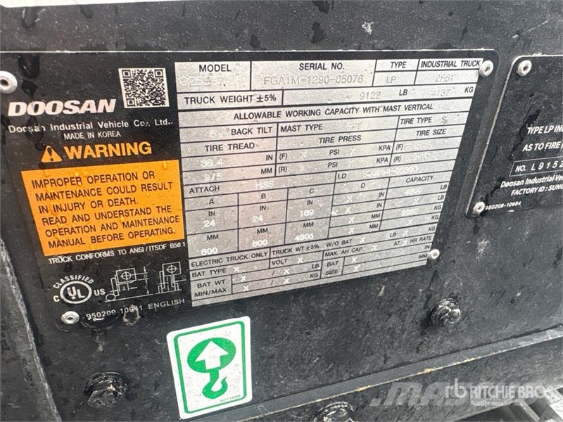 Doosan G25E-7 4600 lb Cushion Tire Forklift Другие складские механизмы