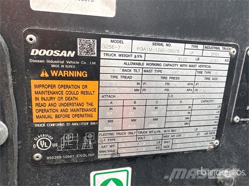 Doosan G25E-7 Forklift Other