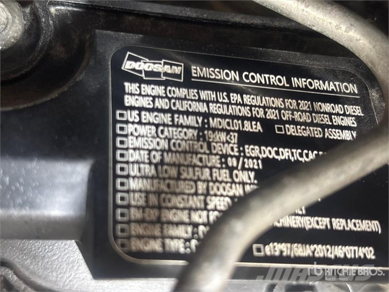 Doosan G25WDO-TF 28.7 kVA Mobile Generator Set Dīzeļģeneratori