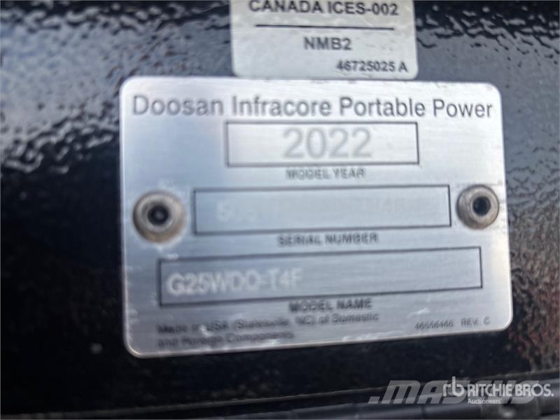 Doosan G25WDO-TF 28.7 kVA Mobile Generator Set Dīzeļģeneratori