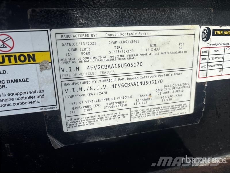 Doosan G25WDO-TF Mobile Generator Set Diesel Generators