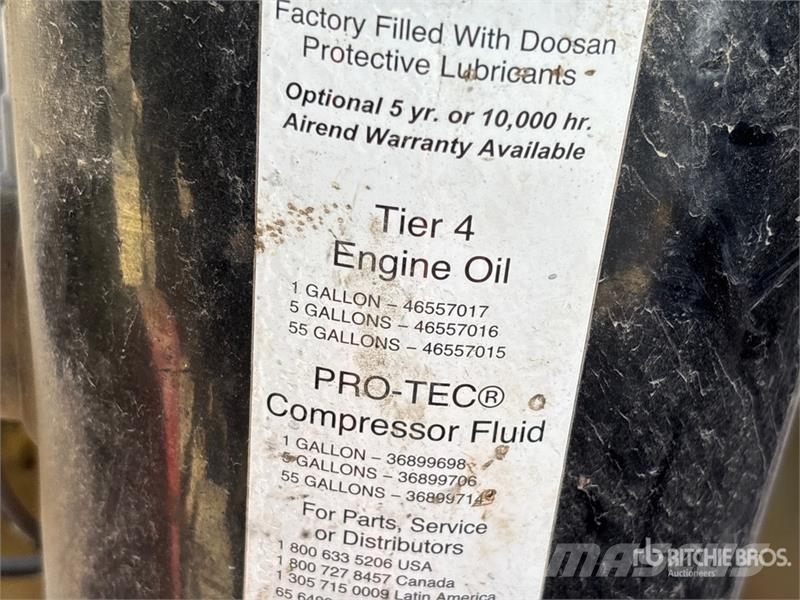 Doosan P185WDO-T4F 185 cfm Mobile Air Compressor 压缩机