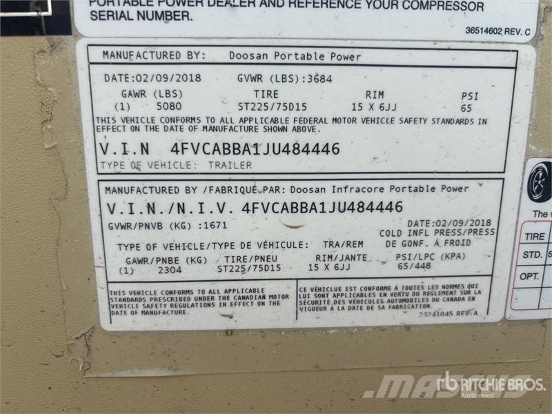 Doosan P250/HP185 Mobile Air Compressor Kompressorit