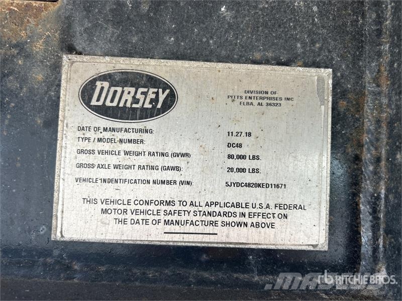 Dorsey 47 ft T/A Step Deck Trailer Tieflader