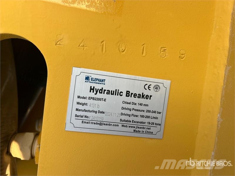 Elephant EPB2200T-E Hydraulic Breaker Hydraulik / Trykluft hammere