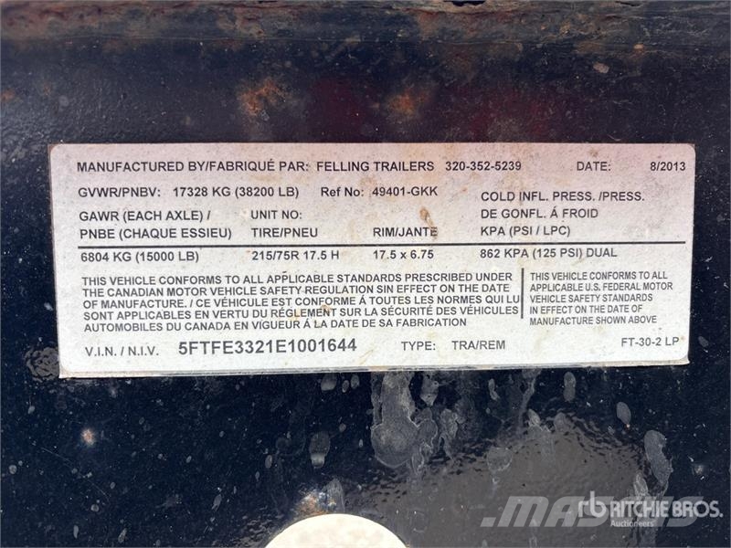 Felling Equipment Trailer Car carrier