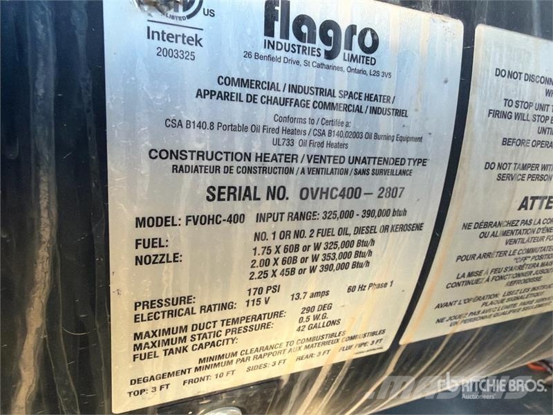Flagro FVO-1000TR Verhittings en ontdooi apparatuur