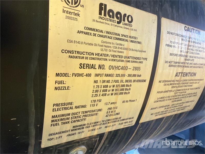 Flagro FVO-1000TR Verhittings en ontdooi apparatuur