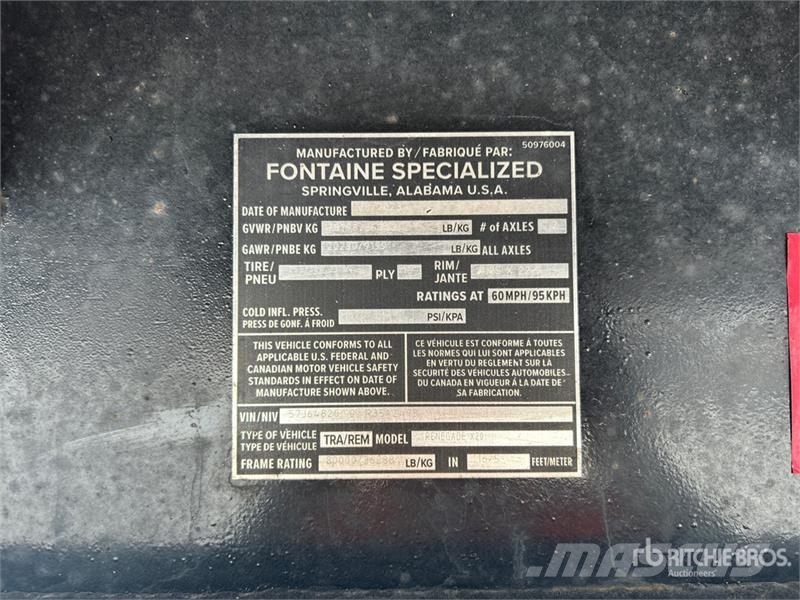 Fontaine Renegade X20 40 ton T/A 29 ft - 50 ft Extendable R لوادر منخفضة