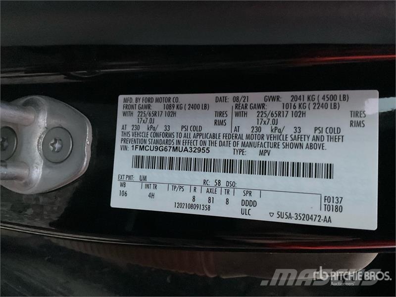 Ford Escape SE AWD SUV 汽车