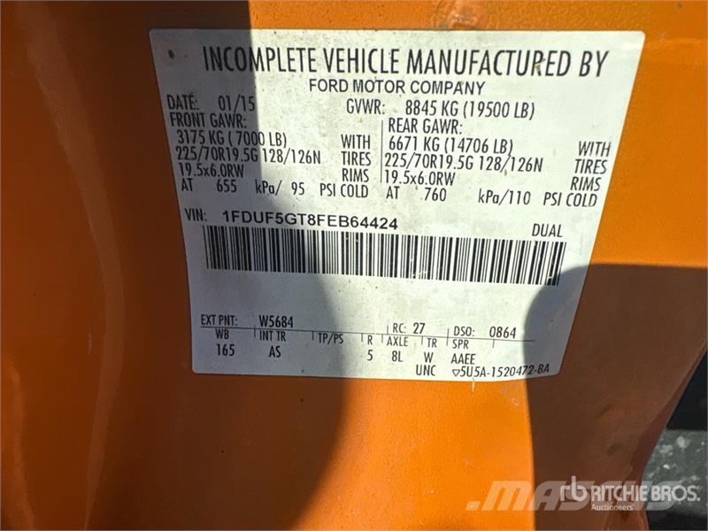 Ford F-550 4x2 Utility Truck Ldv/dropside