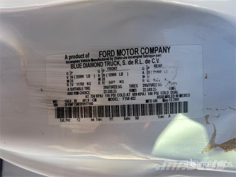 Ford F-750 4x2 Service Truck Kommunalt / generelt kjøretøy
