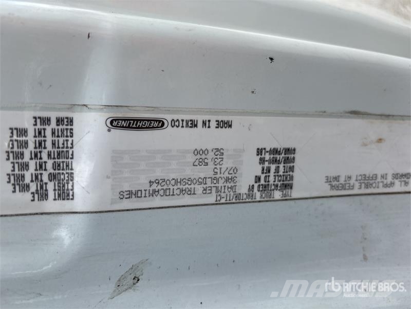 Freightliner Cascadia 125 6x4 T/A Sleeper Truck Tractor Tractor Units