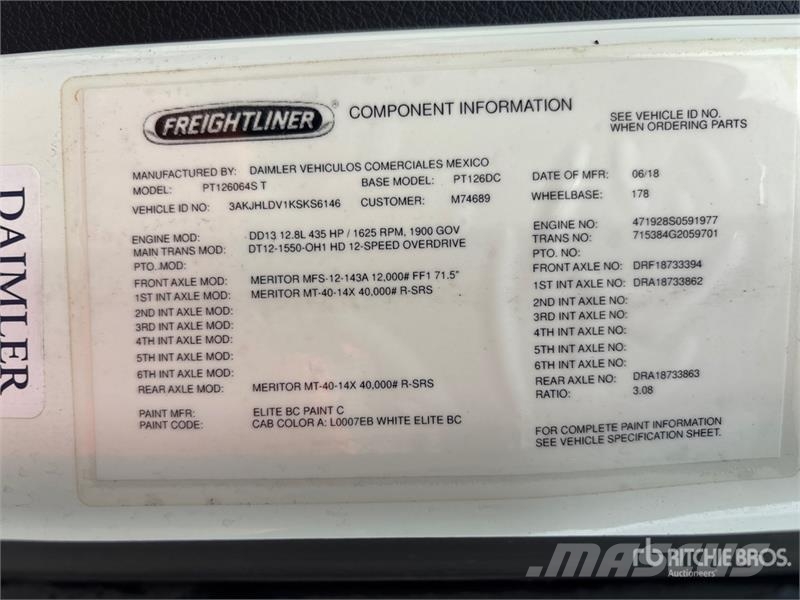 Freightliner Cascadia 126 Vetopöytäautot
