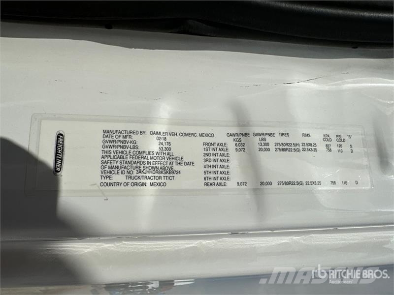 Freightliner Cascadia 126 6x4 T/A Sleeper Truck Tractor Motrici e Trattori Stradali