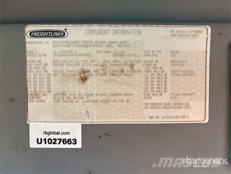 Freightliner Columbia 120 6x4 T/A Day Cab Truck Tractor Motrici e Trattori Stradali