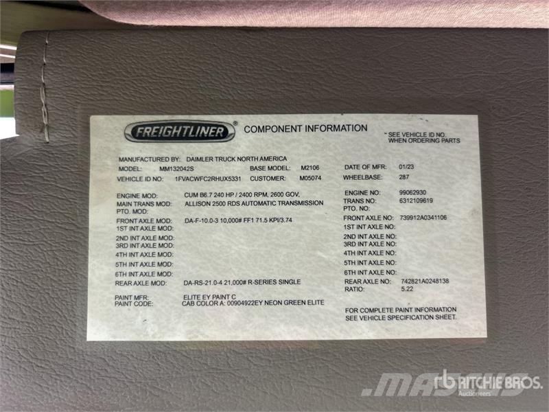 Freightliner M2 Dobozos teherautók