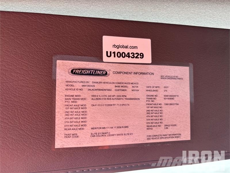 Freightliner M2 106 4x2 Van Truck Fast kasse