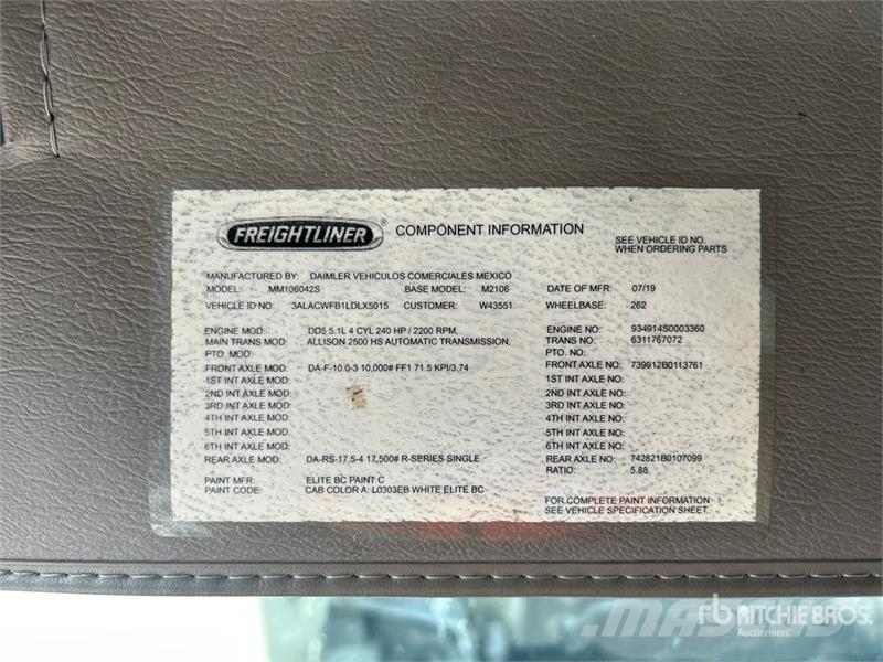 Freightliner M2106 4x2 Van Truck (Inoperable) Kastenaufbau
