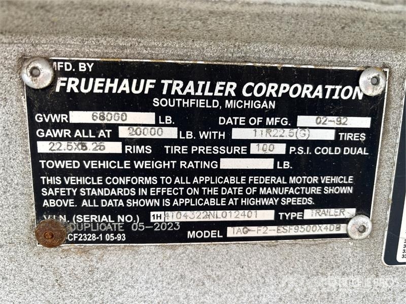 Fruehauf MC306 9500 gal T/A Tanker Trailer Tankanhänger