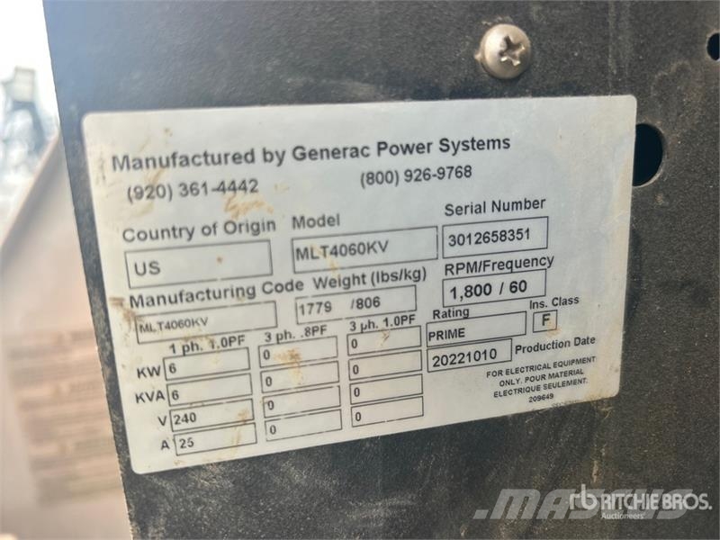 Generac MLT4060KV Light Tower 조명타워