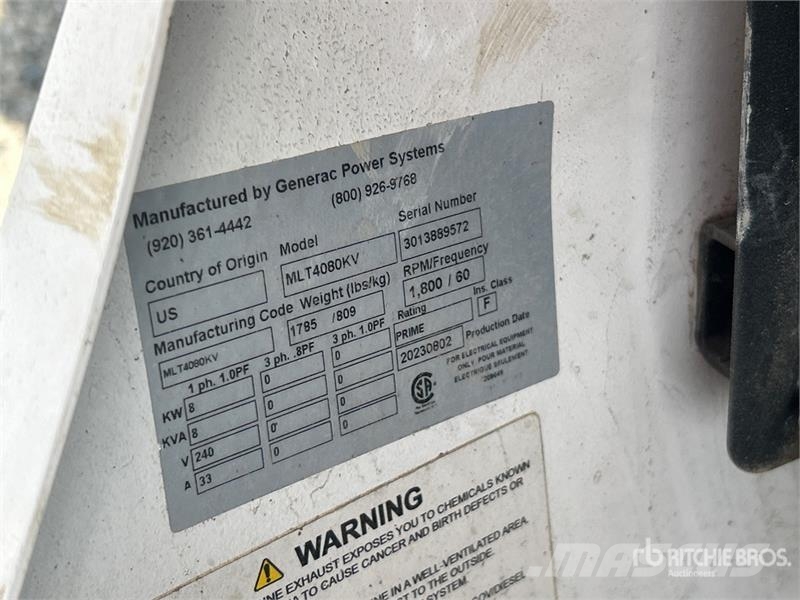 Generac MLT4080KV 8 kW Light Tower (Inoperable) Torri faro