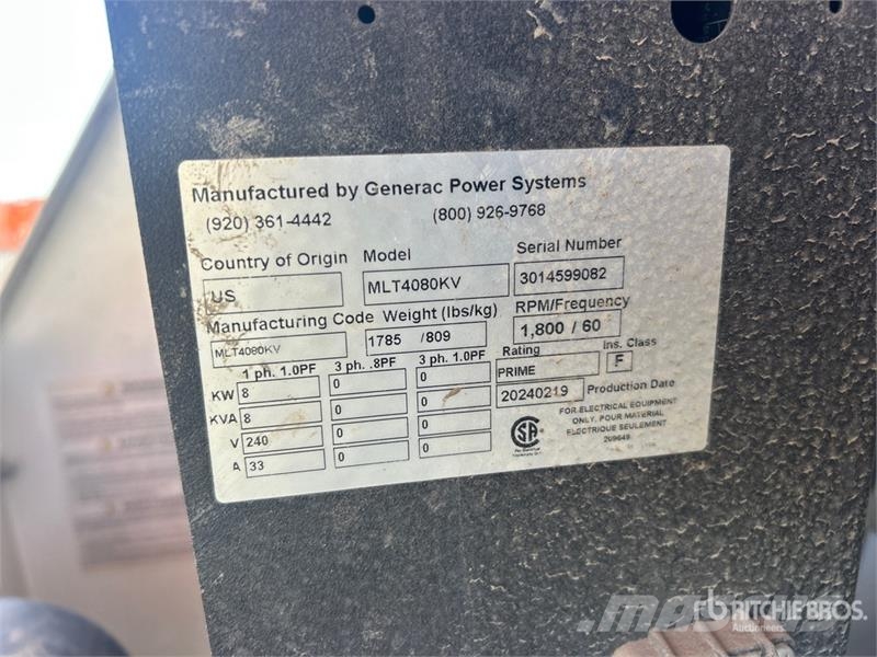 Generac MLT4080KV 8 kW Light Tower Mobiilsed valgustusseadmed