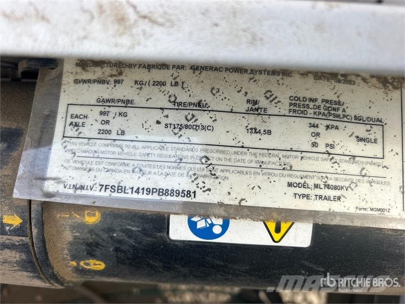 Generac MLT4080KV 8 kW Light Tower Light towers