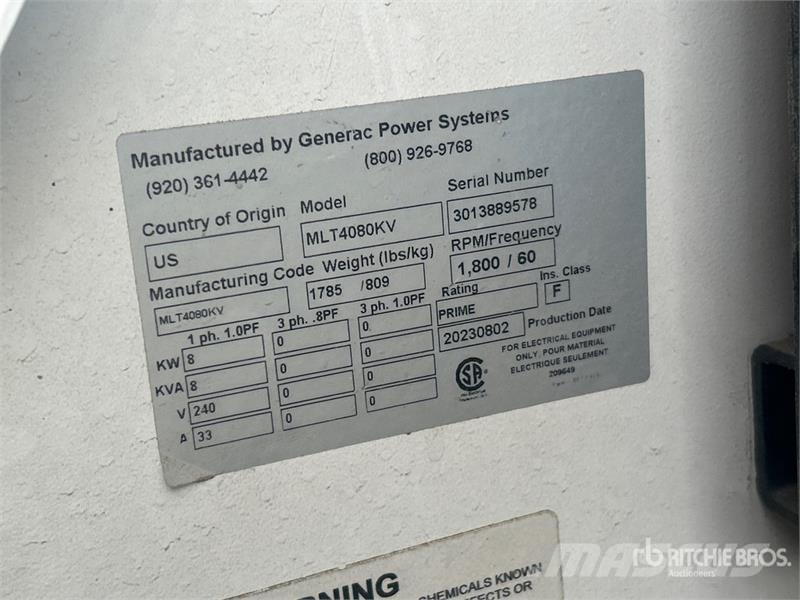 Generac MLT4080KV 8 kW Light Tower Light towers