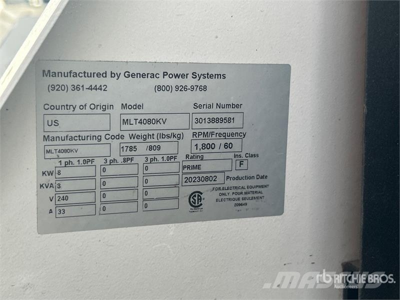 Generac MLT4080KV 8 kW Light Tower Light towers