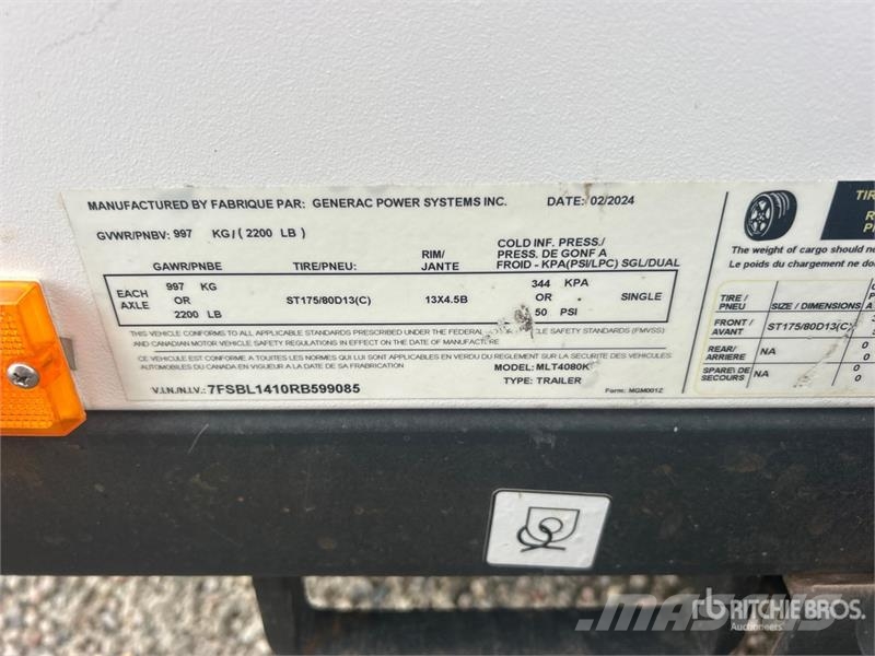 Generac MLT4080KV 8 kW Light Tower Освітлювальні вежі